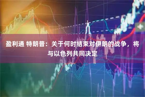盈利通 特朗普：关于何时结束对伊朗的战争，将与以色列共同决定