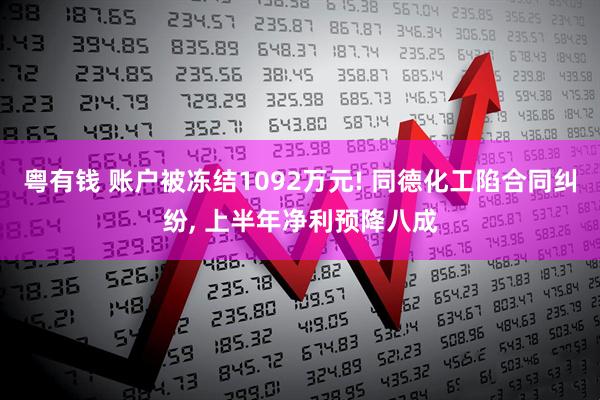 粤有钱 账户被冻结1092万元! 同德化工陷合同纠纷, 上半年净利预降八成