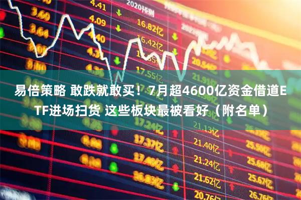 易倍策略 敢跌就敢买！7月超4600亿资金借道ETF进场扫货 这些板块最被看好（附名单）