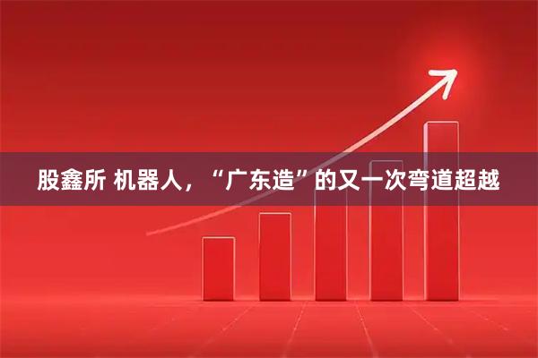 股鑫所 机器人，“广东造”的又一次弯道超越
